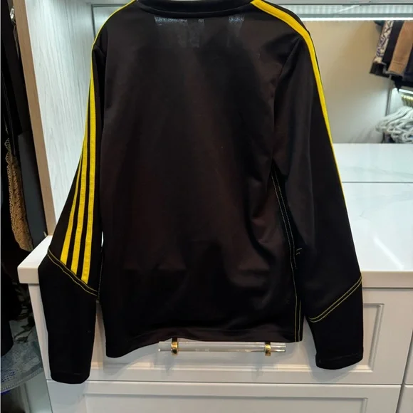 Adidas Black and White Half Zip Shirt - Picture 4 of 4